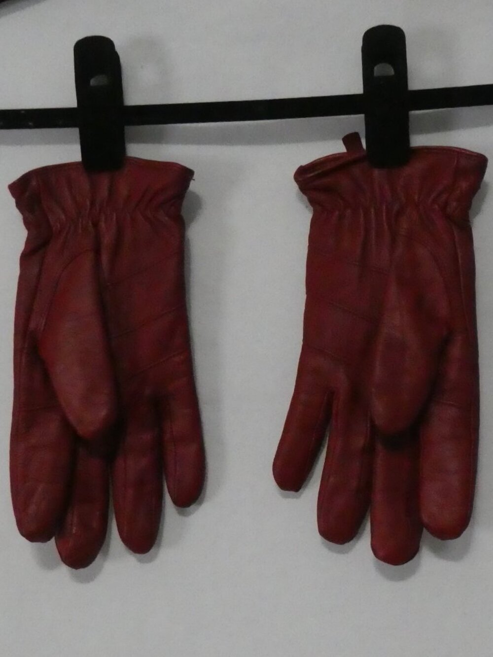 WILSONS LEATHER Red Genuine Leather Winter Gloves - Size Large